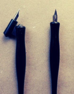 Straight V/S Oblique Pen